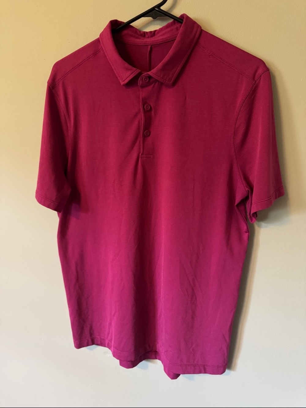 Lululemon Men's Short Sleeve Polo Shirt - Magenta